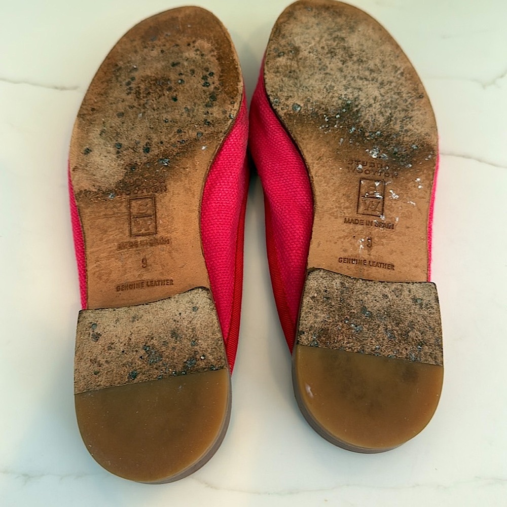 Stubbs & Wootton pink Slipper mules with blue needlepoint Crab Motif Size 9 - Picture 9 of 9